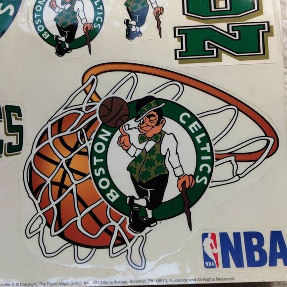 NBA Boston Celtics Embroidered Bath Set plus Bonus Stickers NWT - Picture 4 of 16